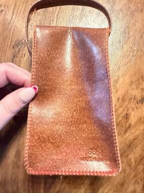 Vintage Nikon Genuine Brown Leather Speedlight Flash Case SS-7